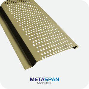 PERFORATED SPANDREL IN PRE-PAINTED FINISH