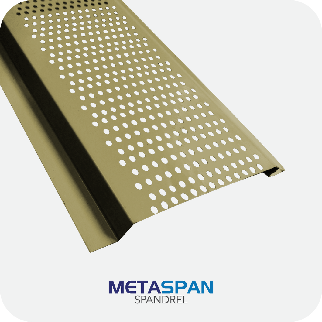 PERFORATED SPANDREL IN PRE-PAINTED FINISH