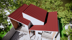 STONE COATED HORIZONTAL TILE ROOF